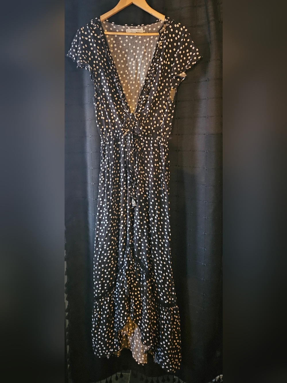 Beyond the Radar | Polka Dot High-Low Boho Maxi Dress - XL - Picture 5 of 9